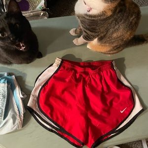 Nike red athletic shorts